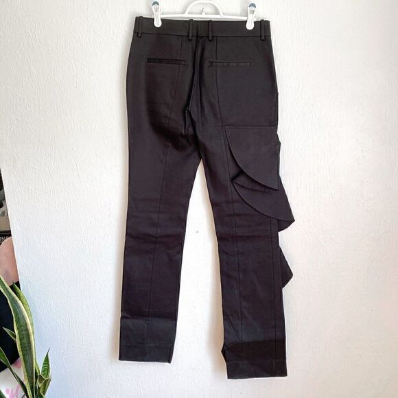 Alexis Black Cascade Ruffle Leg Dress Pants Trousers Women’s XS Evening Designer - Picture 9 of 12